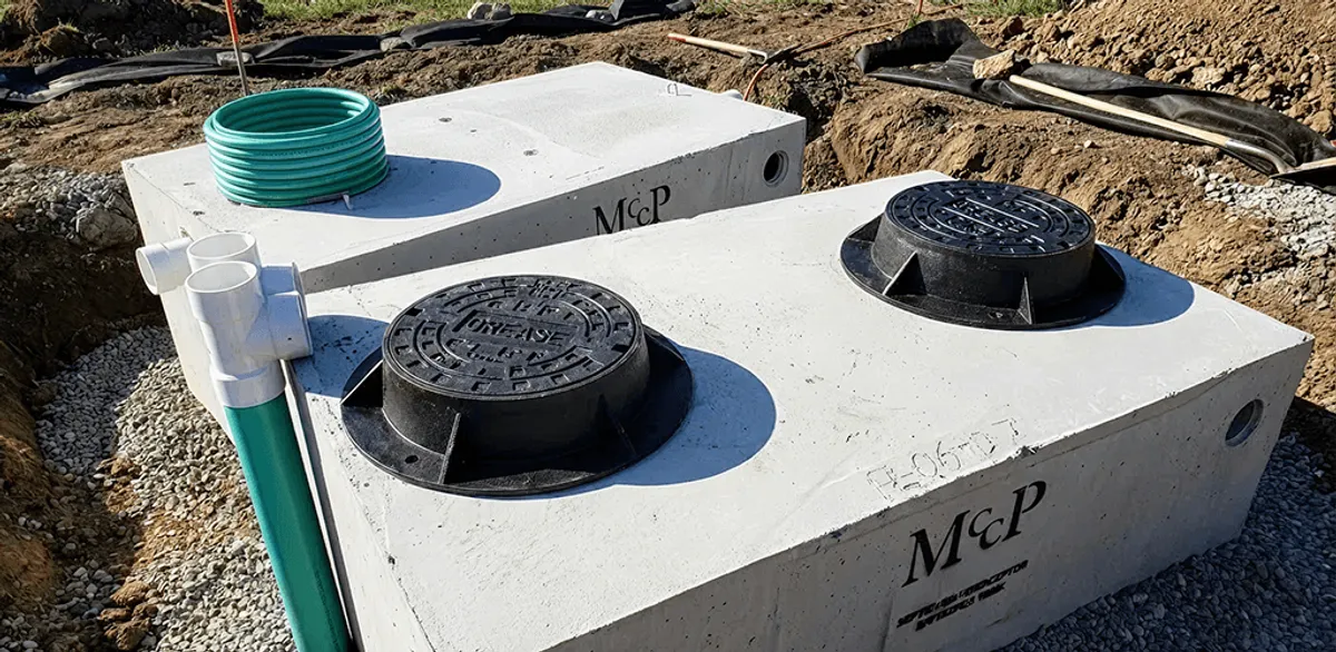 Grease trap installation unit set in place for drainage protection in Nashville, TN